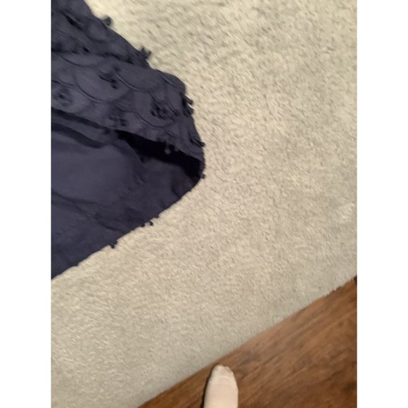 Vineyard Vines Womens Dress Linen Lined Navy Blue Embroidered Size 2 Fitted - Picture 6 of 12